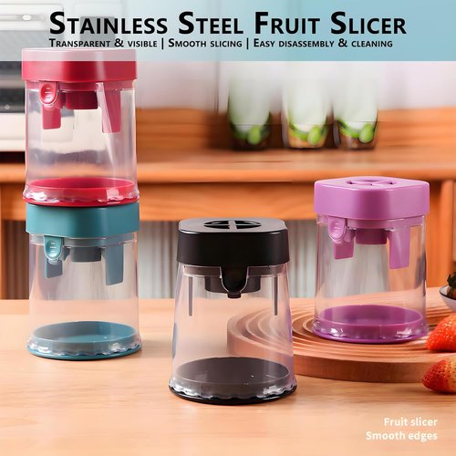 Grape Cutter for Toddlers by New - Safe Slicing Tool for Grapes, Strawberries & More | Blue