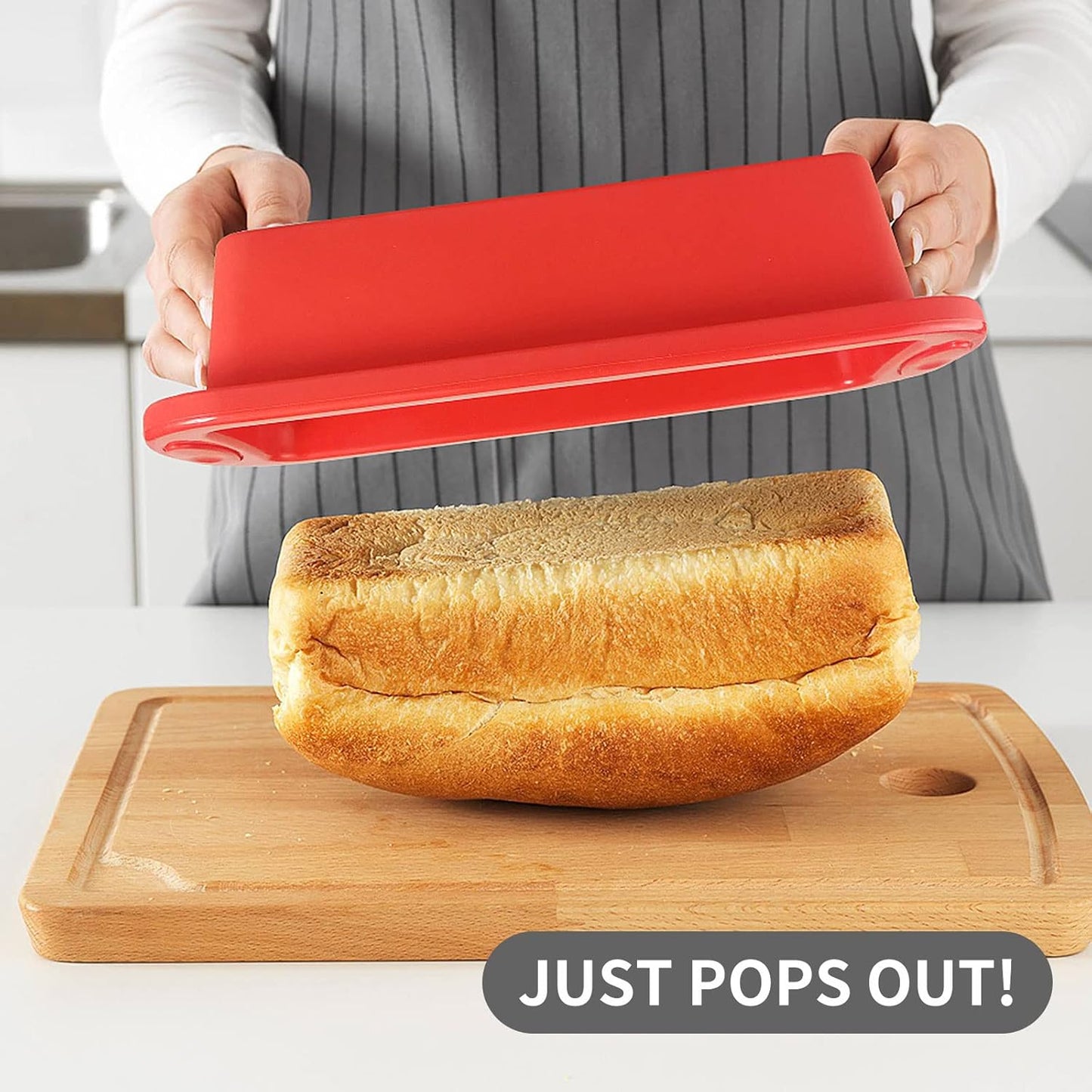 SILIVO Silicone Baking Pans Set - Nonstick 5-Piece Bakeware for Bread, Muffins & Cakes - Oven Safe