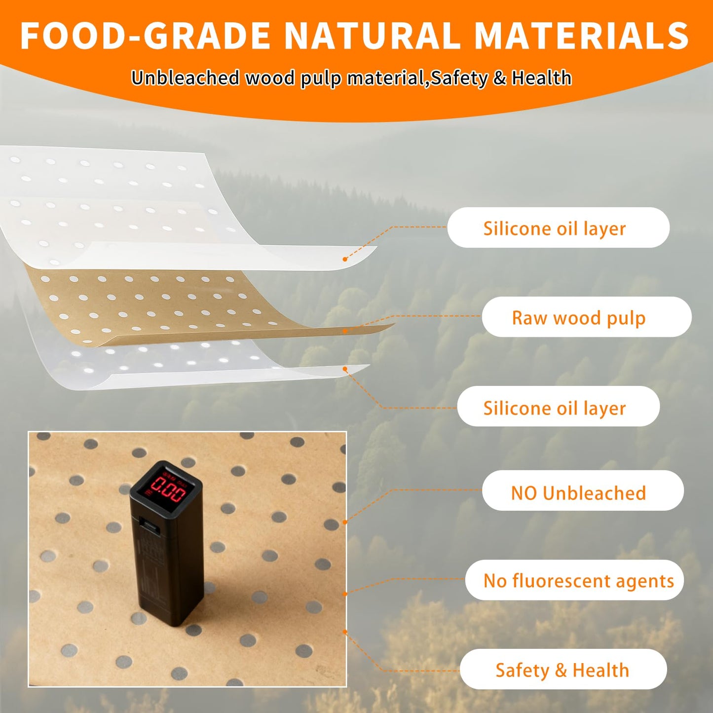 MEIYA Air Fryer Liners Disposable, 180Pcs Parchment Paper Sheets for Air Fryer, Oven, Toasters, 9x11 Inch rectangle Non-Stick Air Fryer Liner, Unbleached Oven Liners for Bottom of Oven