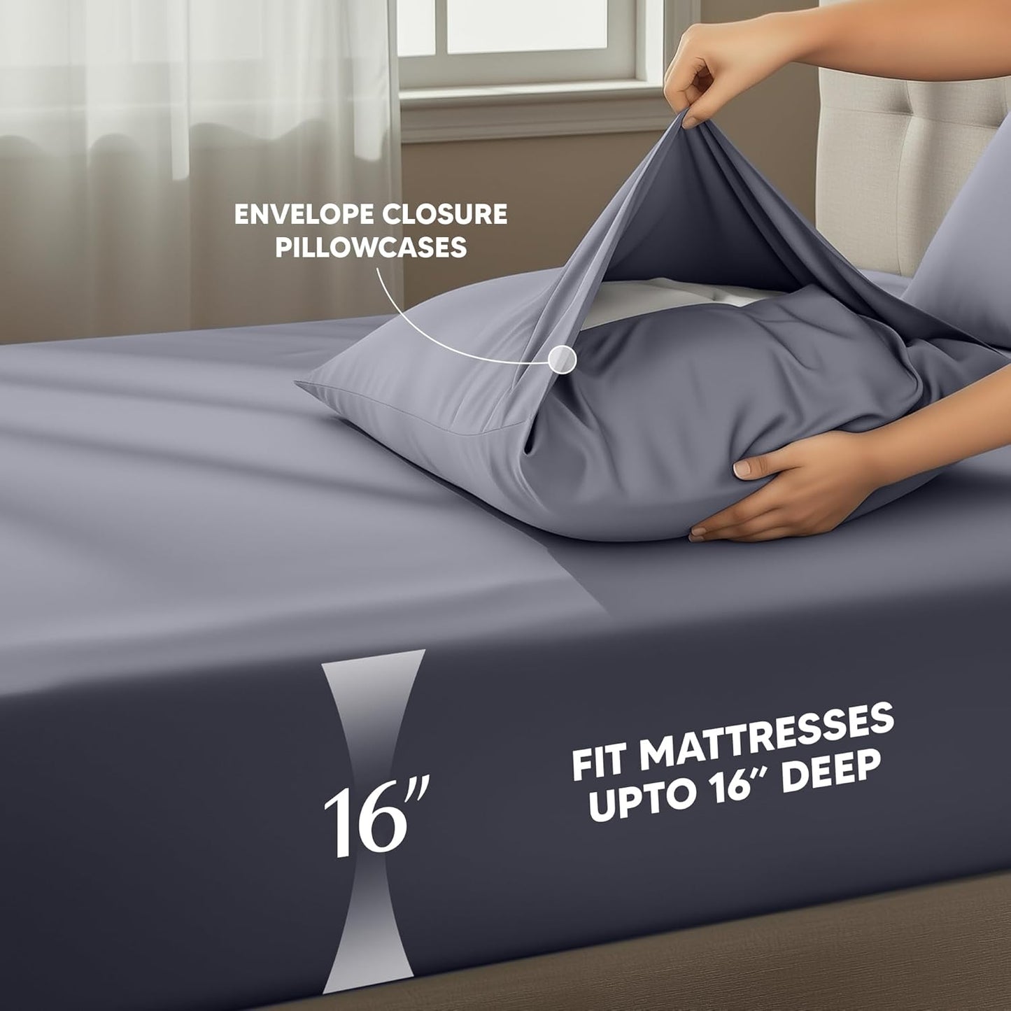 Utopia Bedding Twin XL Sheet Set - Soft Microfiber Bed Sheets | 3-Piece Set in Grey, Oeko-Tex Certified