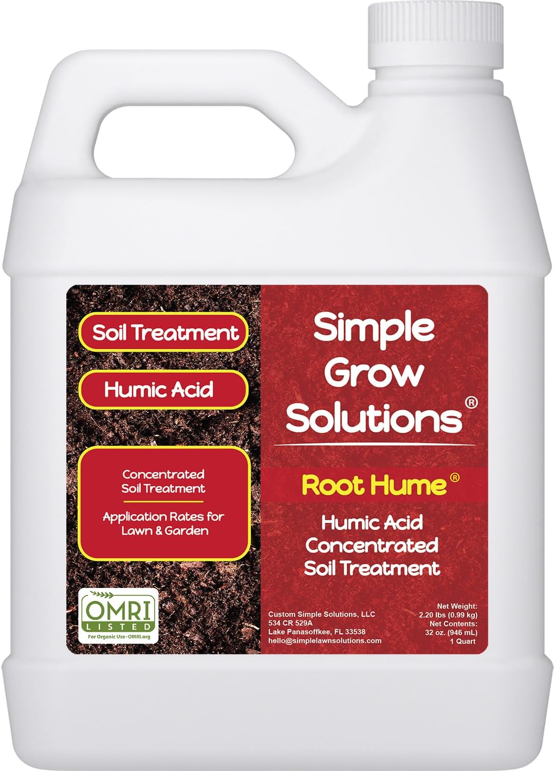 Root Hume by Simple Grow Solutions - Organic Soil Conditioner for Healthy Plants & Lawns | Concentrated Liquid Nutrient Enhancer