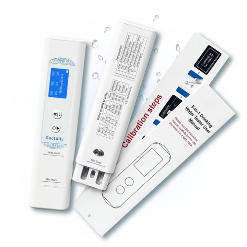6 in 1 Digital Water Tester for Drinking Water, Portable Water Quality Tester for TOC, COD, EC, UV275, Temp, TDS Meter Digital Water Tester for Well, Tap, Outdoor Water