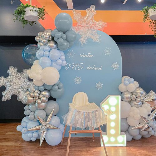 Dusty Blue Balloons 12 inch, Slate Blue Balloons 50pcs for Bridal Shower Gender Reveal Baby Shower Birthday Party Decorations