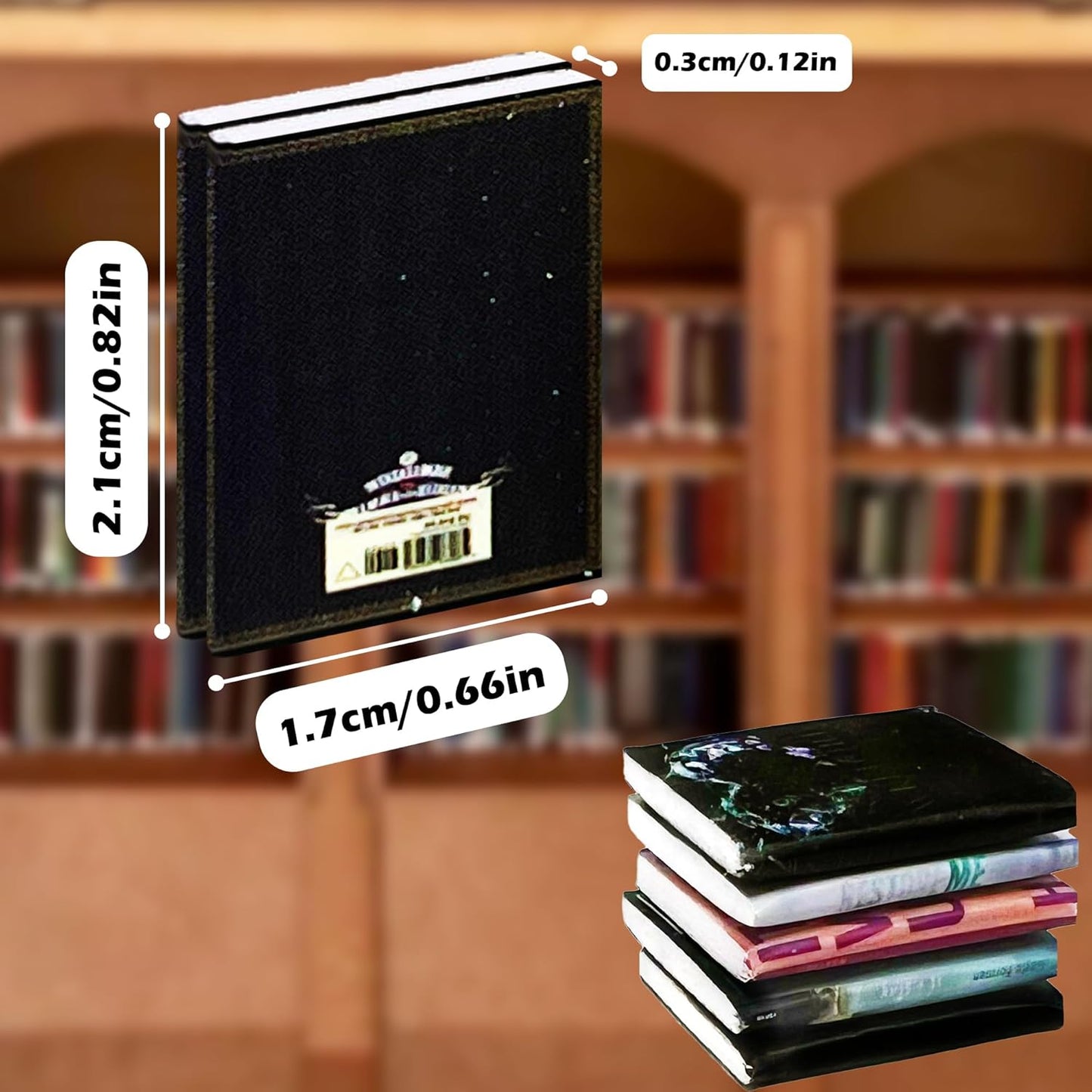 Skiennix Miniature Books Set - 200 PCS for Dollhouse Decor & DIY Crafting | Perfect for Anxiety Bookshelf