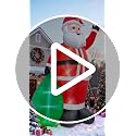 15FT Inflatable Santa Claus with Gift Bag & LED Lights, Outdoor Christmas Decor