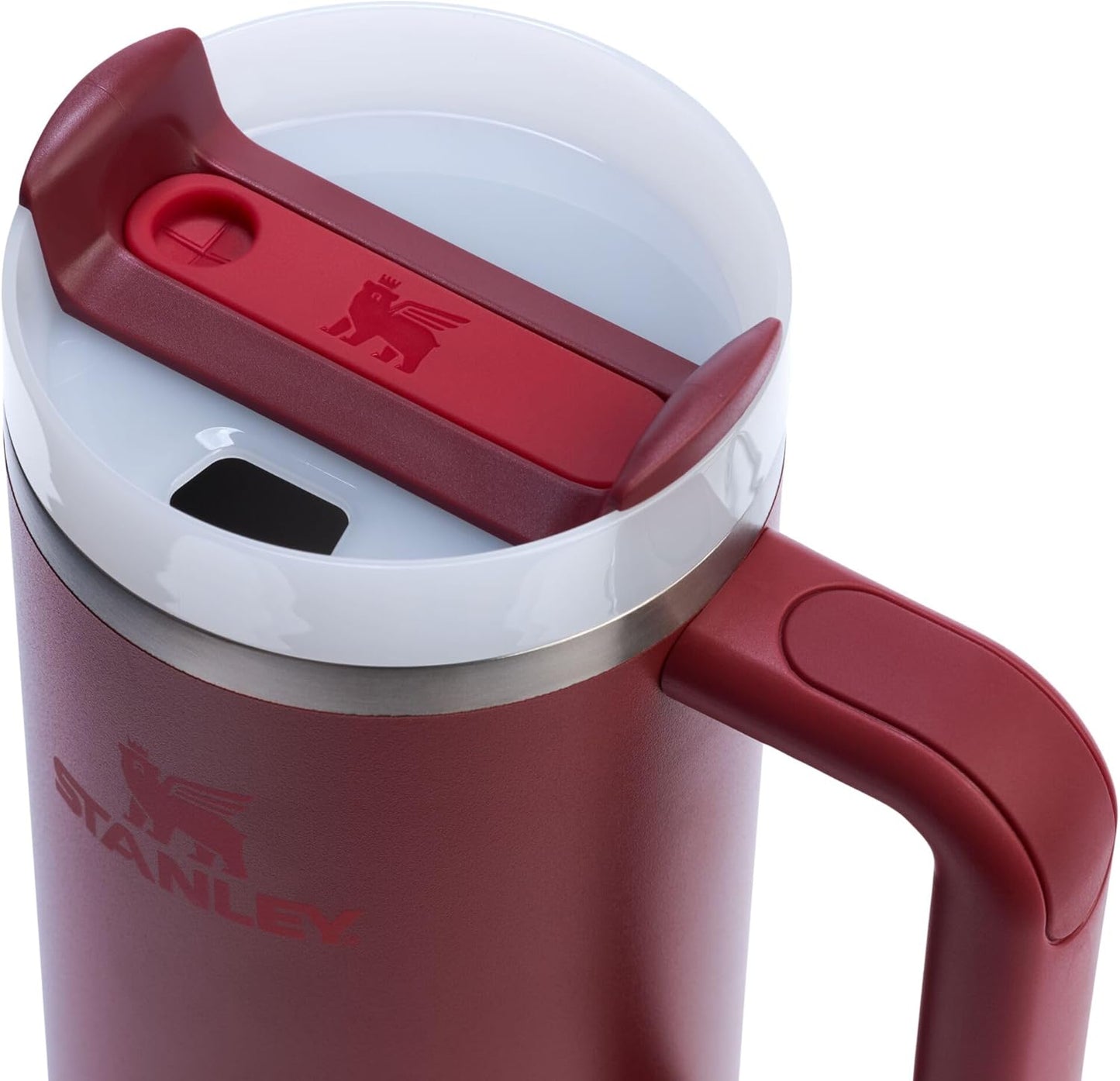 STANLEY Quencher H2.0 Tumbler - 30 oz Insulated Stainless Steel with Handle & Straw | Cranberry Color