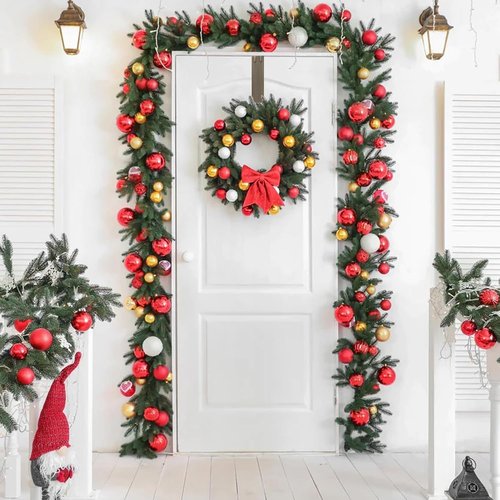 Brushed Nickel Wreath Hanger - Adjustable 15" to 25" for Christmas & Fall Door Decorations