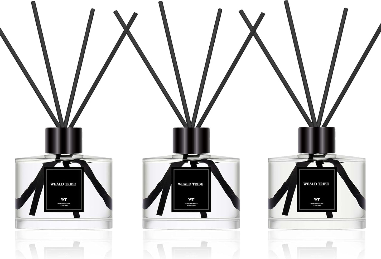 Reed Diffuser Set by [Brand Name] - 3-Pack Air Fresheners | Fresh Linen, Ocean, Eucalyptus & Mint Scents (1.7 fl oz Each)