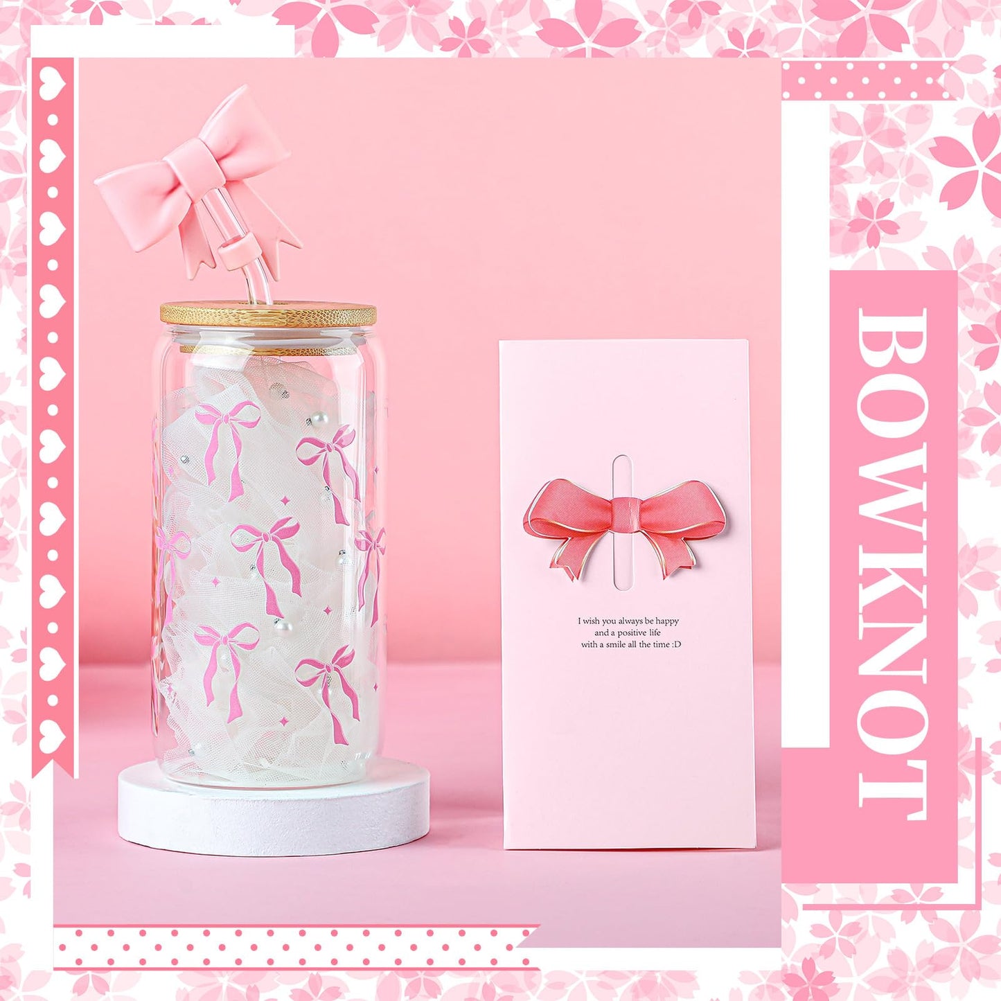 Skylety Pink Bow Gift Baskets for Teen Girls, Women Mothers Day Gifts Trendy Stuff Coquette Bow Teen Girl Birthday Self Care Box Gift for Her, Sister Friend Women Sweet 16th 18th 21st Box