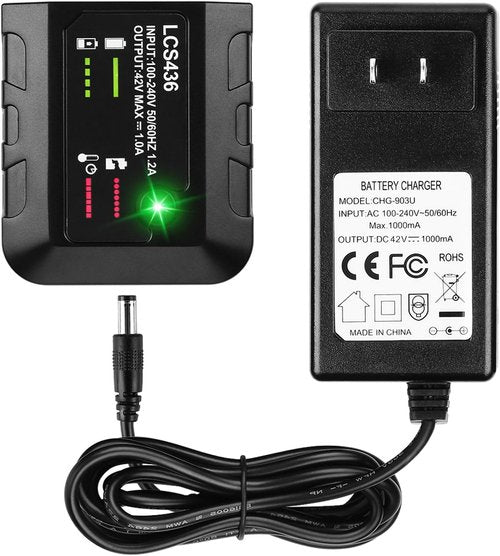 Black and Decker 40V Battery Charger - Replacement for LBXR36, LBX36, LBXR2036 | Fast Charging Solution