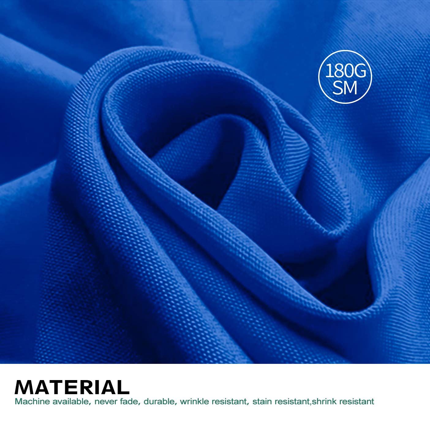 Surmente Blue Tablecloth 60 x 102-inch Rectangular Polyester Table Cloth for Weddings, Banquets, or Restaurants