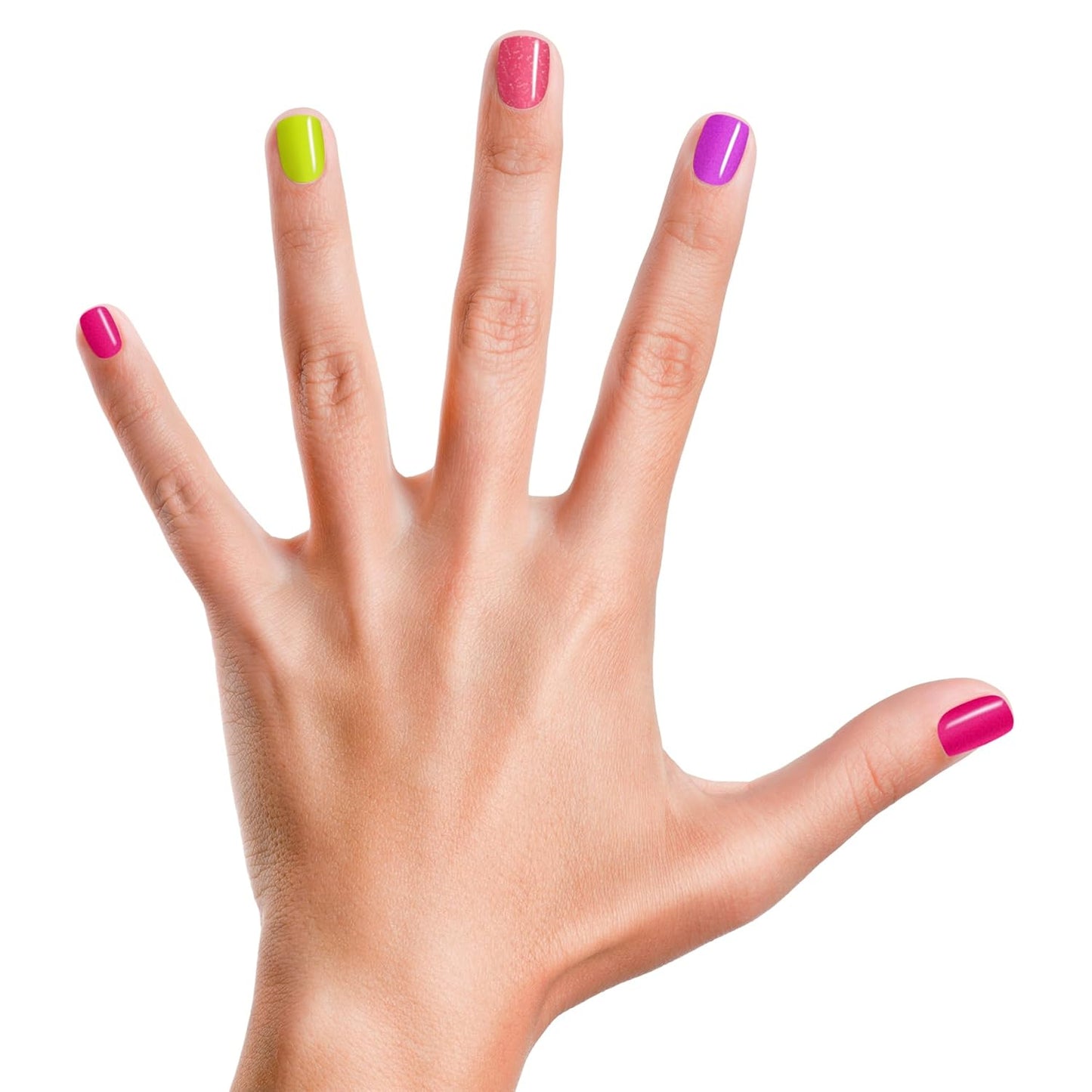 Piggy Paint Neon Nail Polish Set - 4 Vibrant Colors with Bonus Blacklight Glow Feature