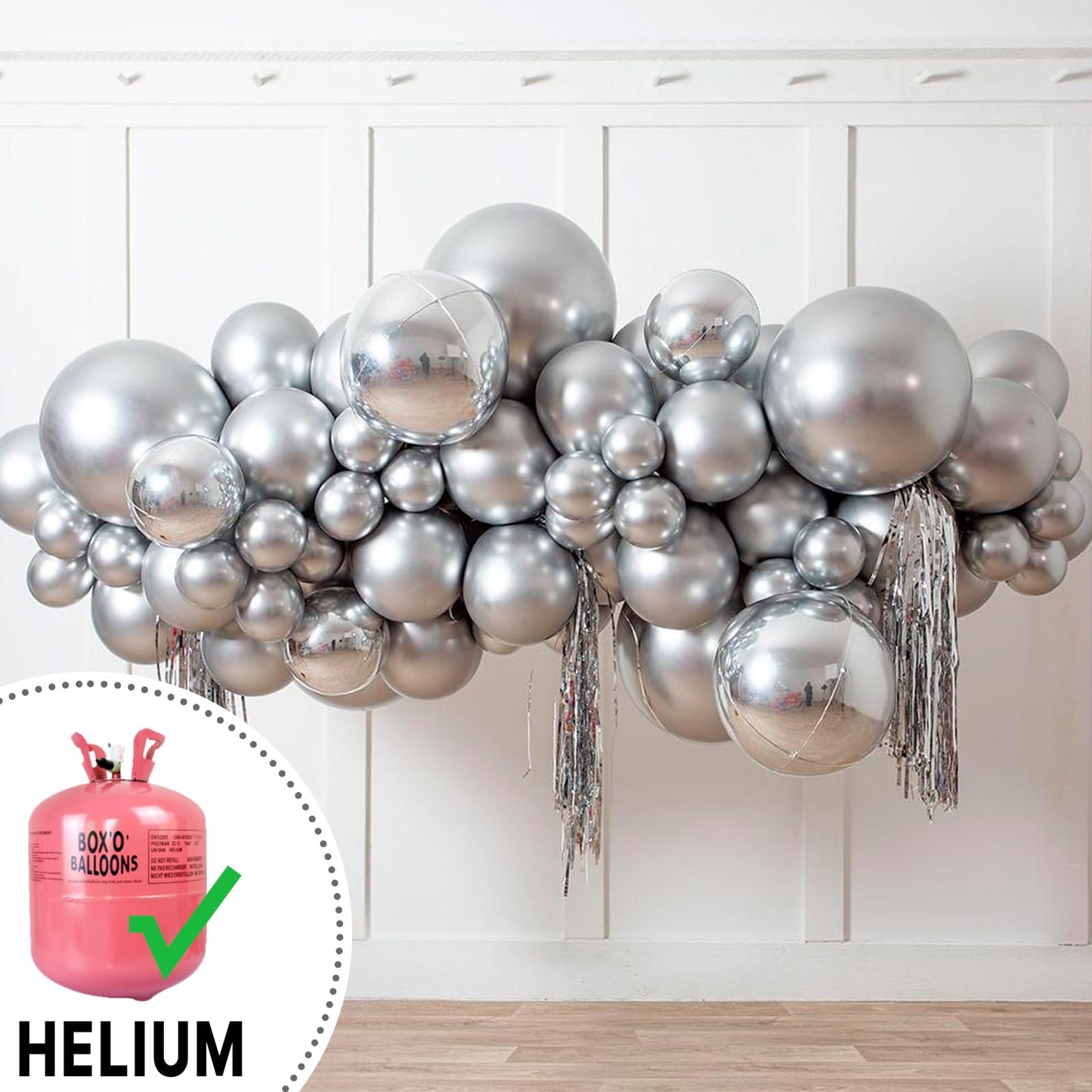 PartyWoo Metallic Silver Balloons 4pcs 36 Inch Large Big Jumbo Giant Silver Chrome Balloons for Graduation Wedding Baby Shower Bachelorette Anniversary Birthday Party Decorations Silver-G102