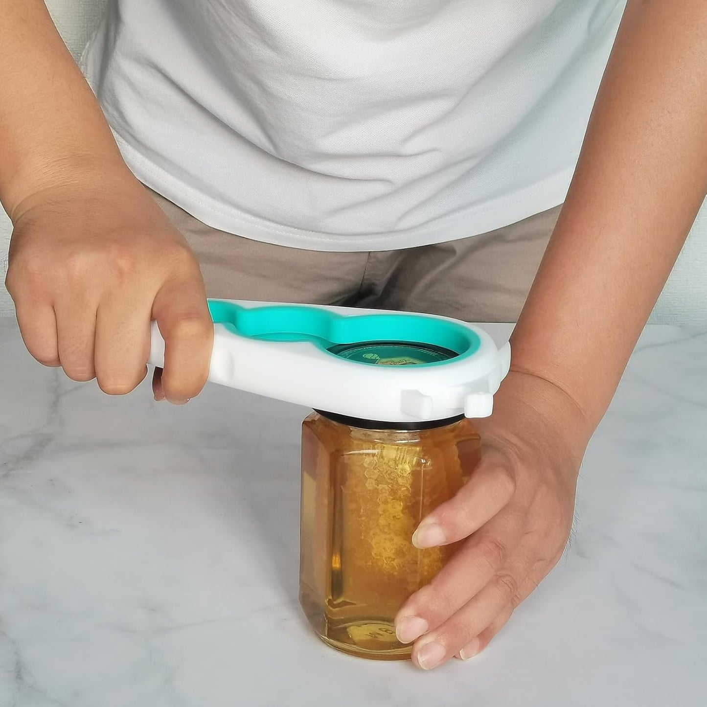 Skiennix 5-in-1 Jar & Bottle Opener - Rubber Gripper Pad for Seniors with Arthritis & Weak Hands