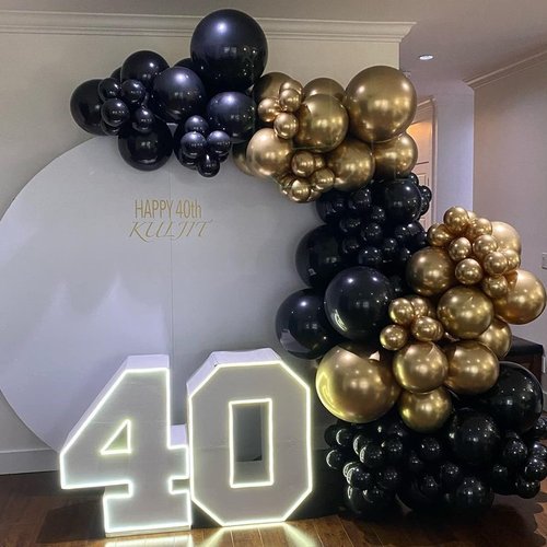 18 Inch Black Balloons Latex Party Balloons 20 Pack Big Black Thicker Balloons Large Round Helium Balloon for Christmas Thanksgiving Baby Shower Wedding Birthday Father's Day Party Decorations