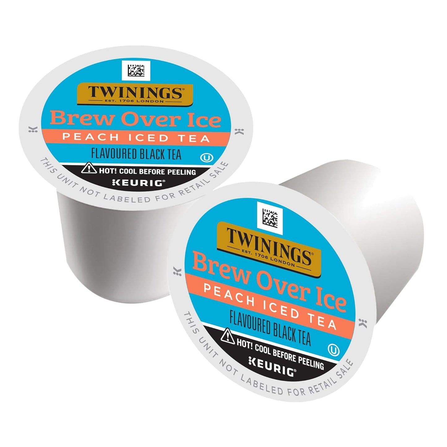 Twinings Brew Over Ice Peach Black Iced Tea K-Cup Pods - Caffeinated, 24 Count for Keurig