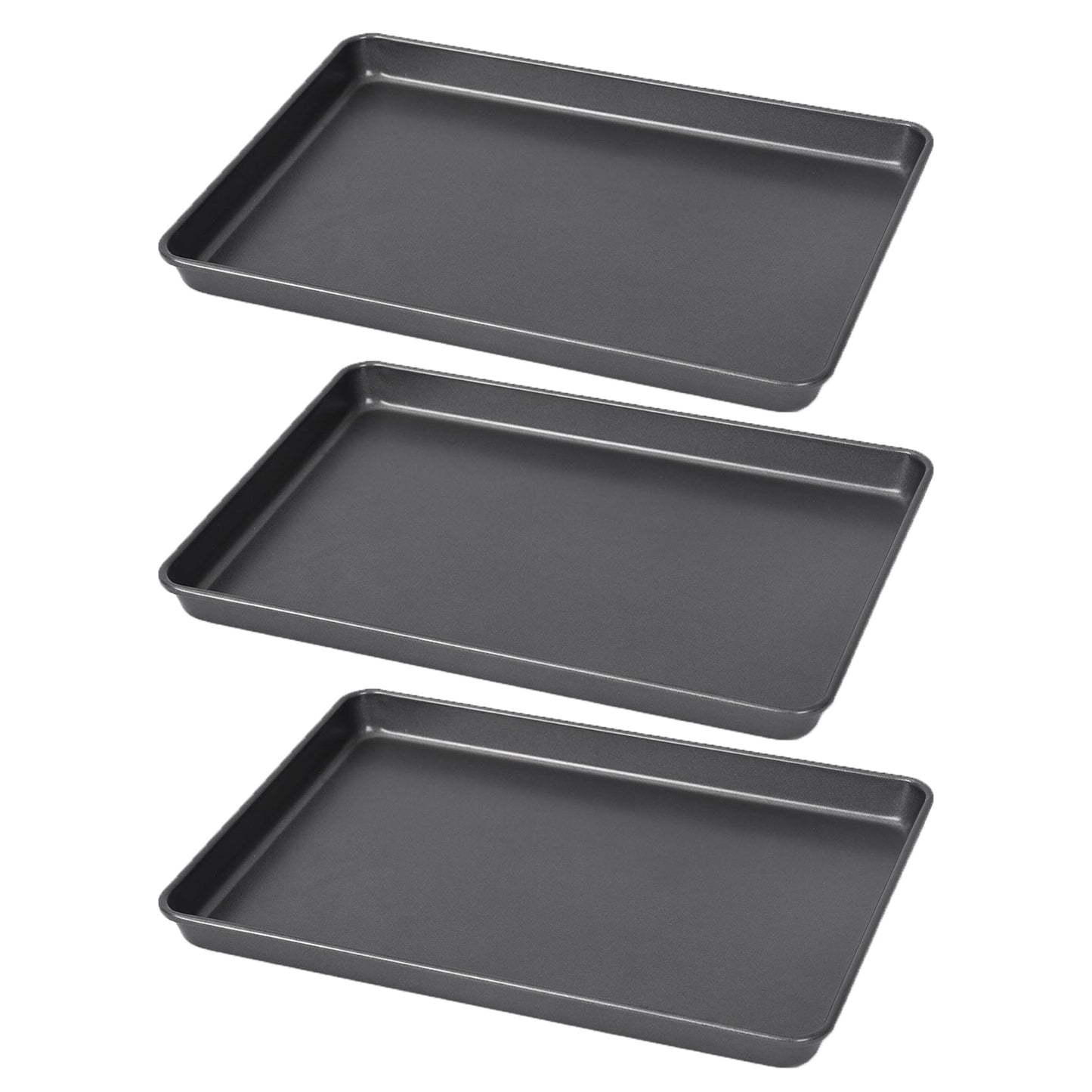LISI Nonstick Stackable Baking Pans Set, Cookware Sets Baking Tray (13" x 9" (3 Pack Quarter Sheet))