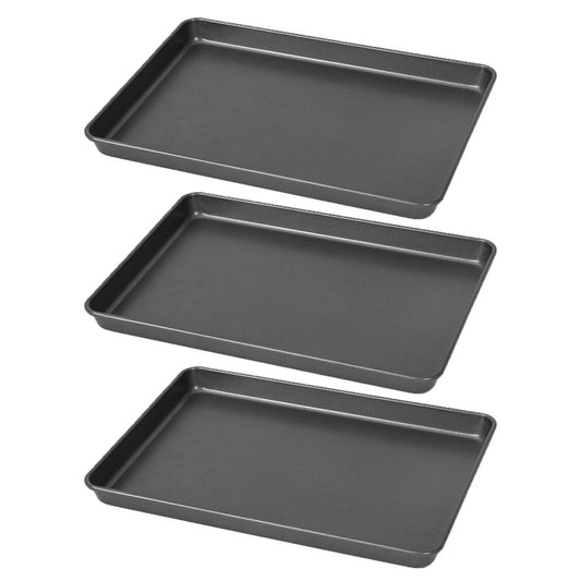 LISI Nonstick Stackable Baking Pans Set, Cookware Sets Baking Tray (13" x 9" (3 Pack Quarter Sheet))