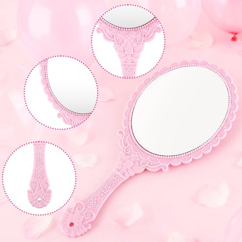 Hafublic 9Pcs Valentine's Day Basket Gifts for Her, Pink Woven Basket Birthday Gift Set Include Woven Basket, Cup, Earring, Flower Clip, Valentine Gift Stuffers for Mom Wife Daughter Teen Girlfriend