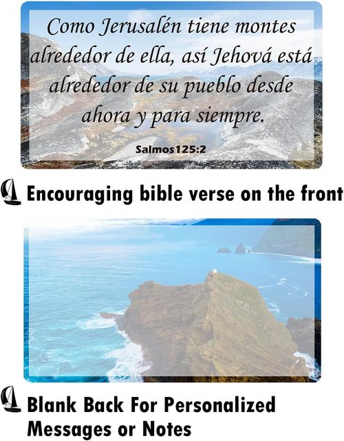 1Step2Dream Spanish Prayer Cards - Inspirational Christian Gifts with 100 Unique Bible Verses