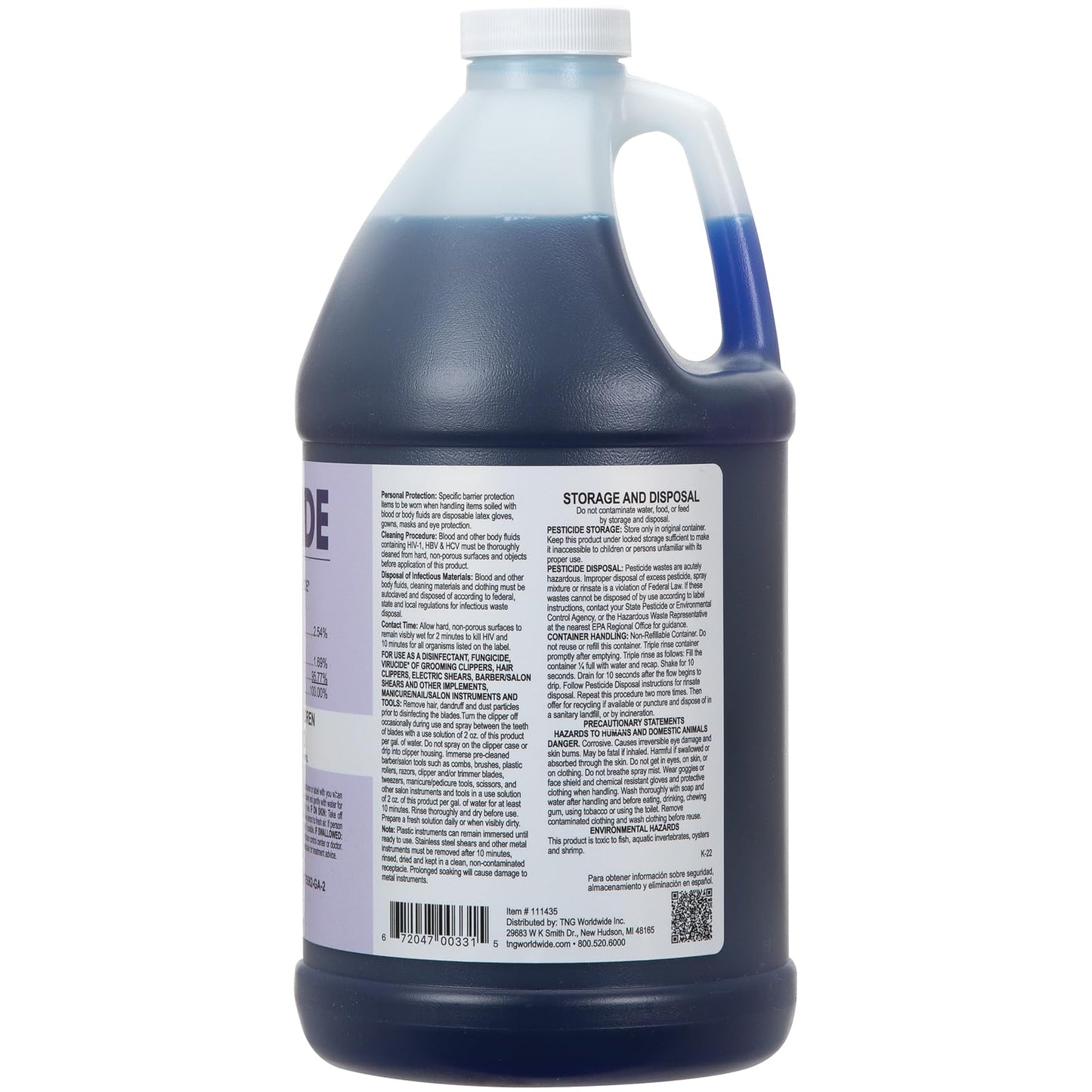 ForPro Total-Cide Disinfectant Solution, 2X Concentrated Formula, Hospital Grade Sanitizer & All Purpose Cleaner, 64 Fl Oz