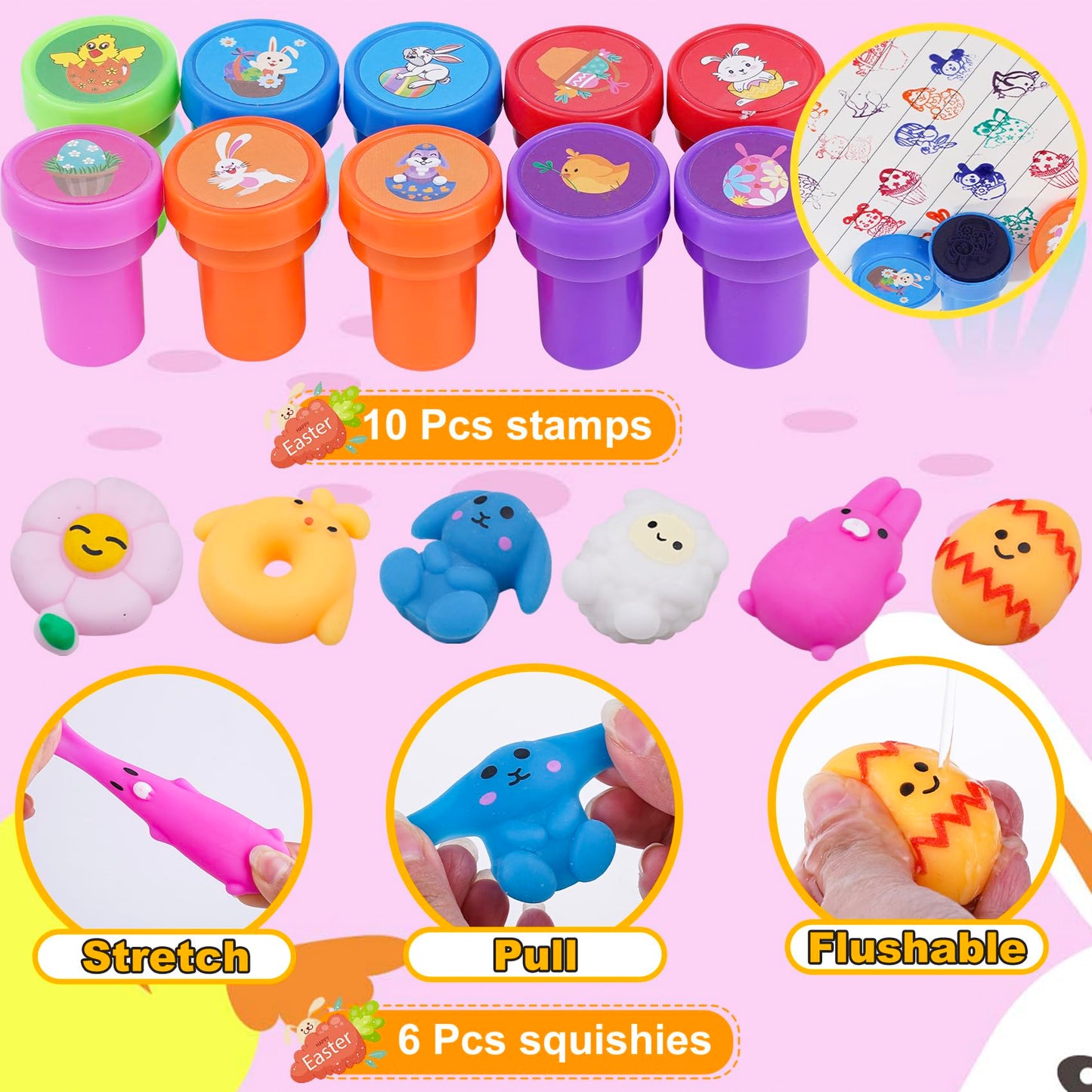 YiYLunneo 200PCS Prefilled Easter Eggs with Toys Inside for Kids, Easter Basket Stuffers Fillers with Fidget Toys 50 Pack for Easter Eggs Hunt Easter Party Favors, Easter Classroom Prize Gifts