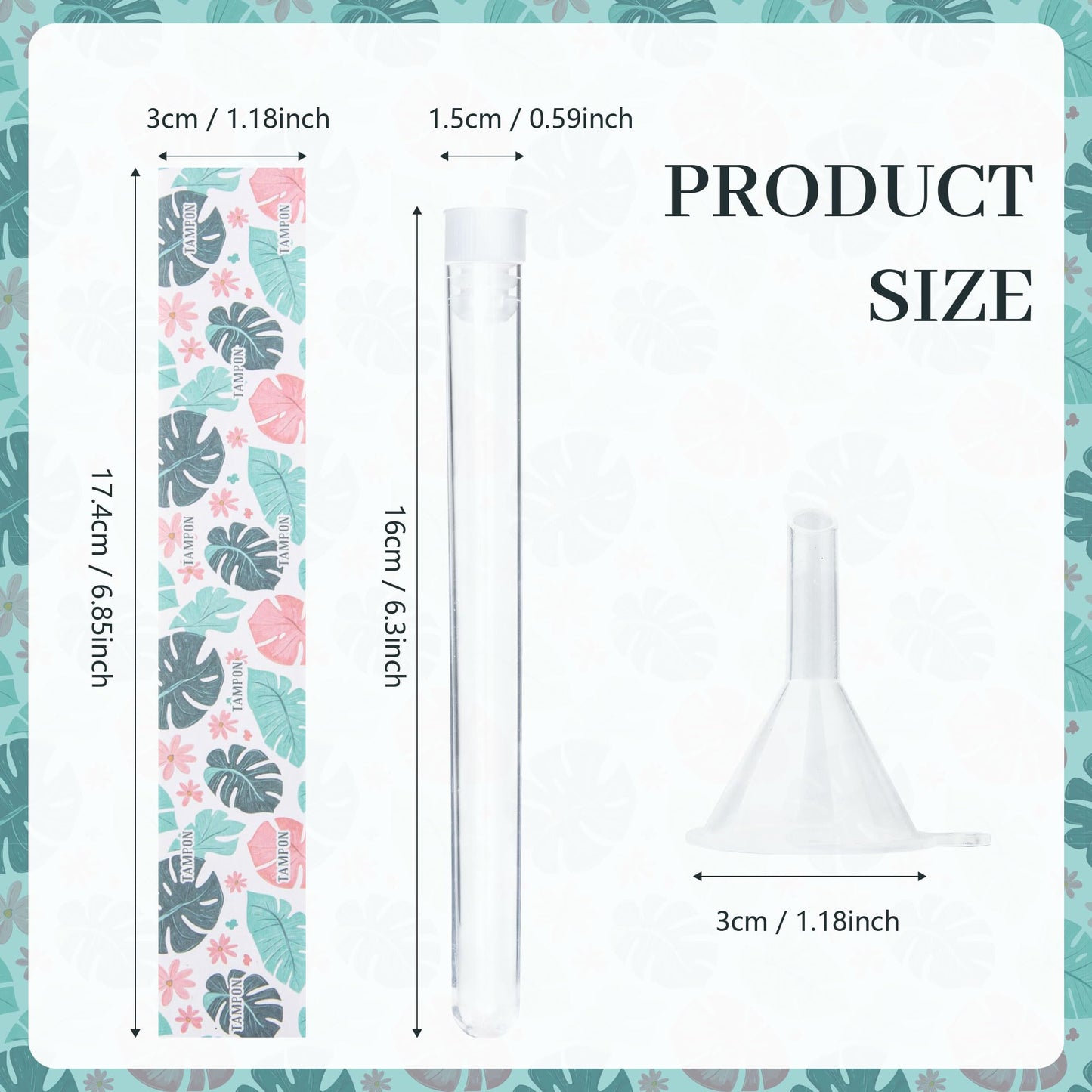 39 PCS Tampon Tube for Women, Plastic Tube for Juice with Funnel and Spout for Cruise Concert Sports Events - Green