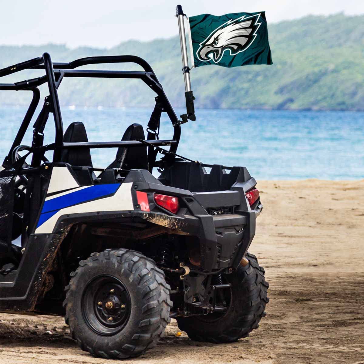 Philadelphia Eagles Golf Cart Flag Pole and Holder Mounting Bracket