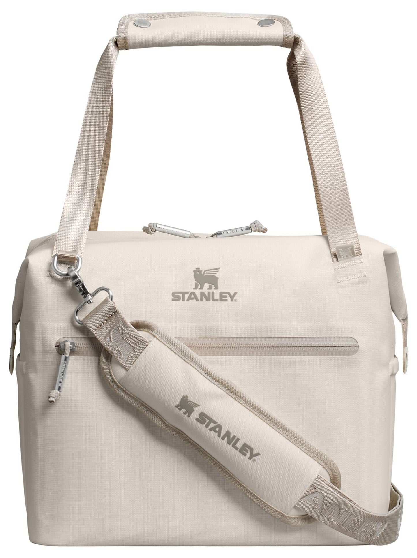 STANLEY All Day Julienne Midi Soft Cooler Bag and Lunch Box 12 Quarts | 20 Can Cooler with Handles and Strap | Stays Cold for Hours | Insulated Travel Bag with Zipper | BPA-Free | Cream