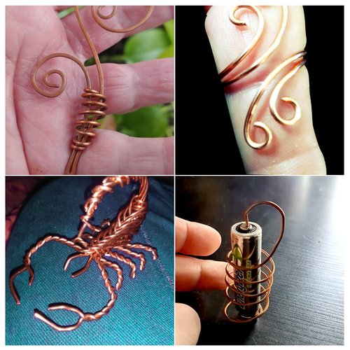 8 Gauge/3.2 mm 6.5 feet 5 oz 99.9% Dead Soft Copper Wire for Electroculture Gardening, Jewelry Making, Beading, Science Projects, DIY Artwork, Pure Bare Copper Wire