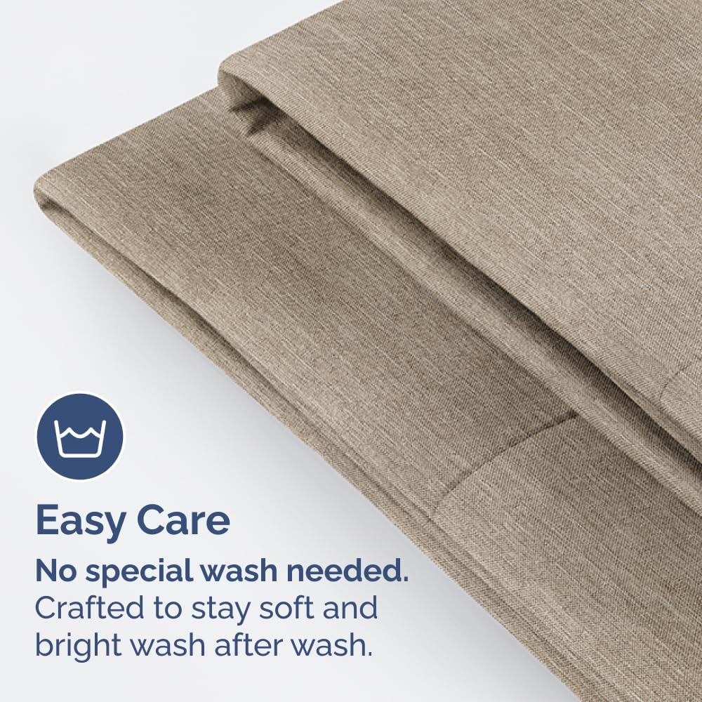 Skiennix Queen Pillow Cases Set of 2 | Ultra Soft Hotel Quality & Wrinkle Free | Heathered Beige