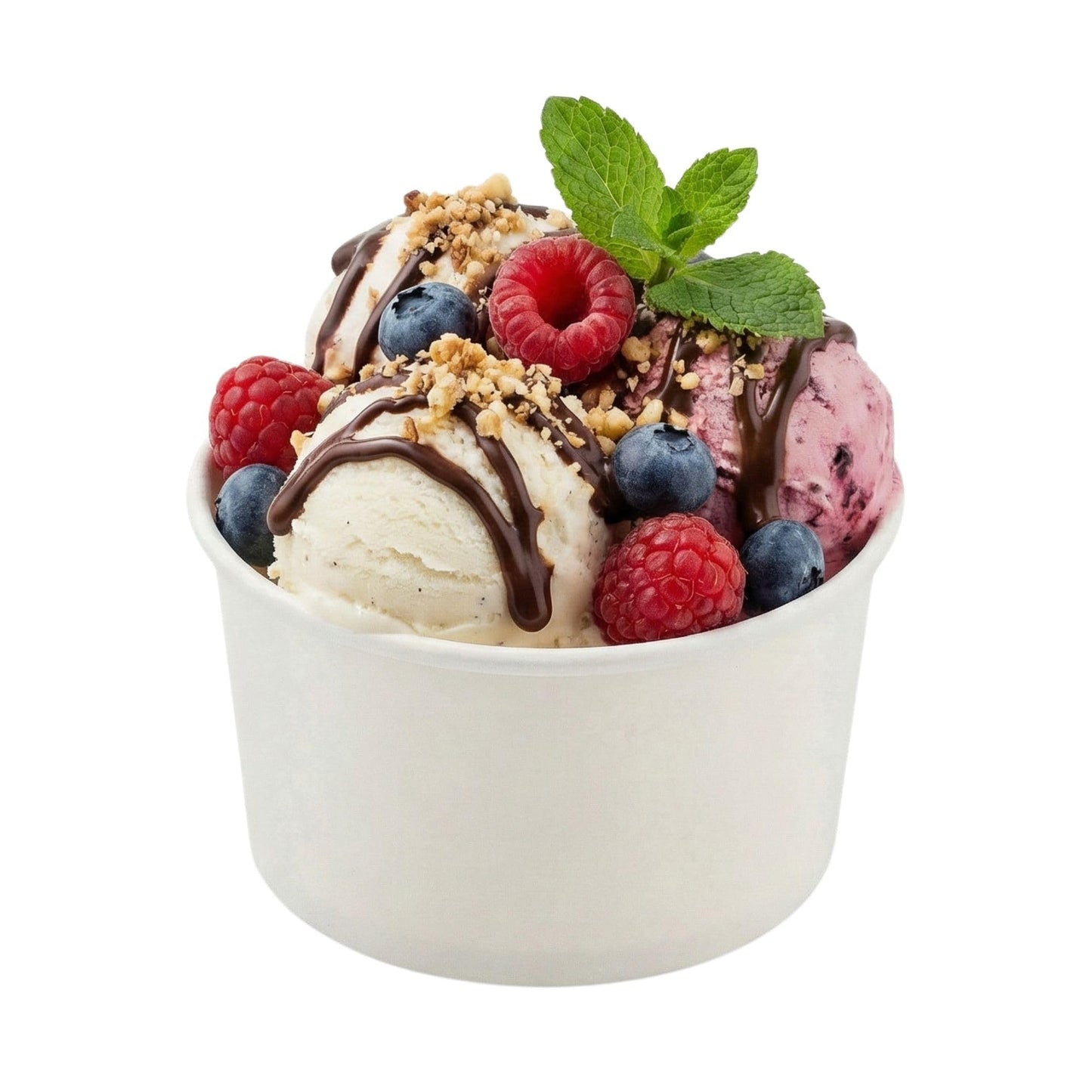 Coppetta 8-Ounce Dessert Cups, 200 Disposable Ice Cream Cups - Lids Sold Separately, Sturdy, White Paper Frozen Yogurt Bowls, For Hot And Cold Foods, Perfect For Gelato Or Mousse - Restaurantware