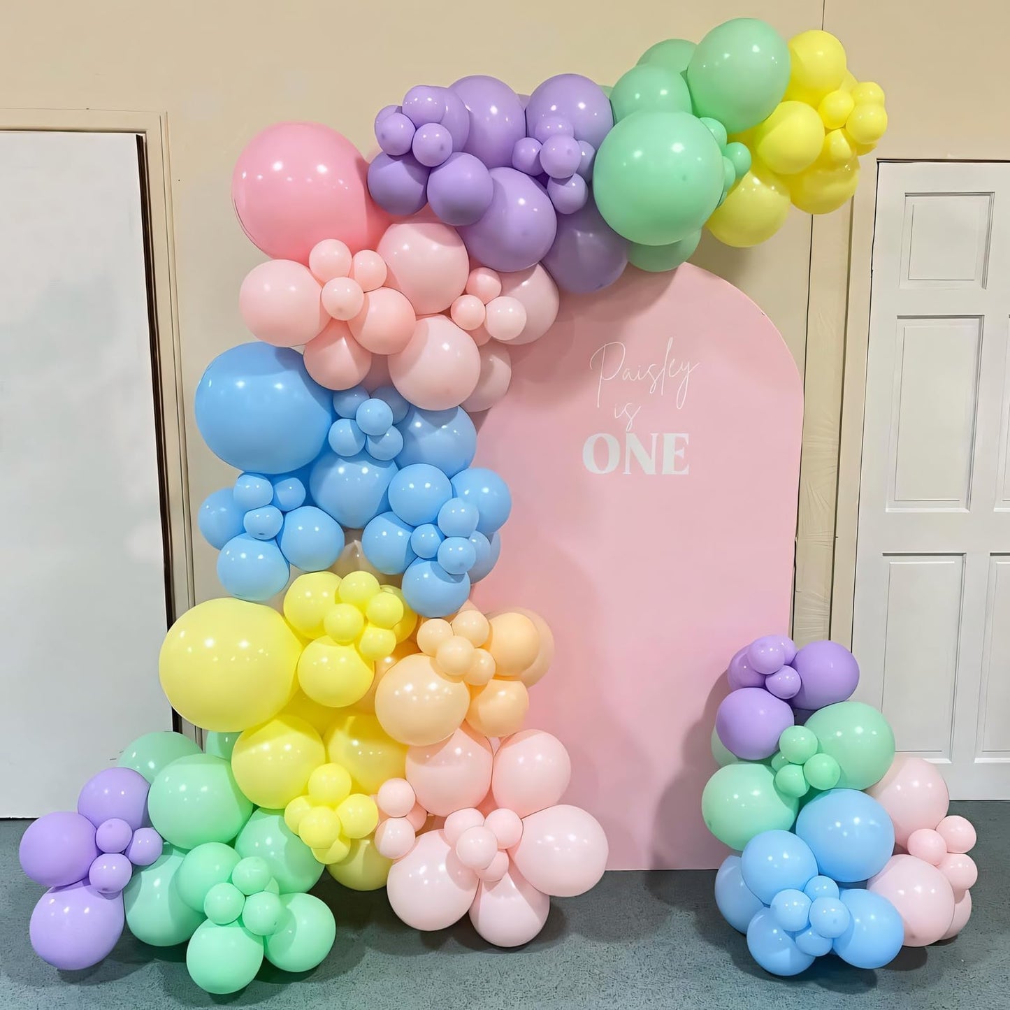 Pastel Balloons 110pcs 12 Inch Pastel Rainbow Balloons for Birthday Party Decorations Wedding Christmas Gender Reveal Engagement Anniversary Princess Bridal Shower Baby Shower Decorations