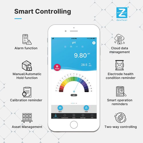 Apera Instruments, LLC EC60-Z Smart Bluetooth Conductivity/TDS/Salinity/Resistivity Tester Powered by ZenTest Mobile App