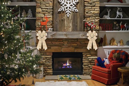 Estivaux Large Christmas Bows - Glitter Golden Burlap Wreath Bows for Holiday Decor | Perfect for Front Door & Xmas Tree