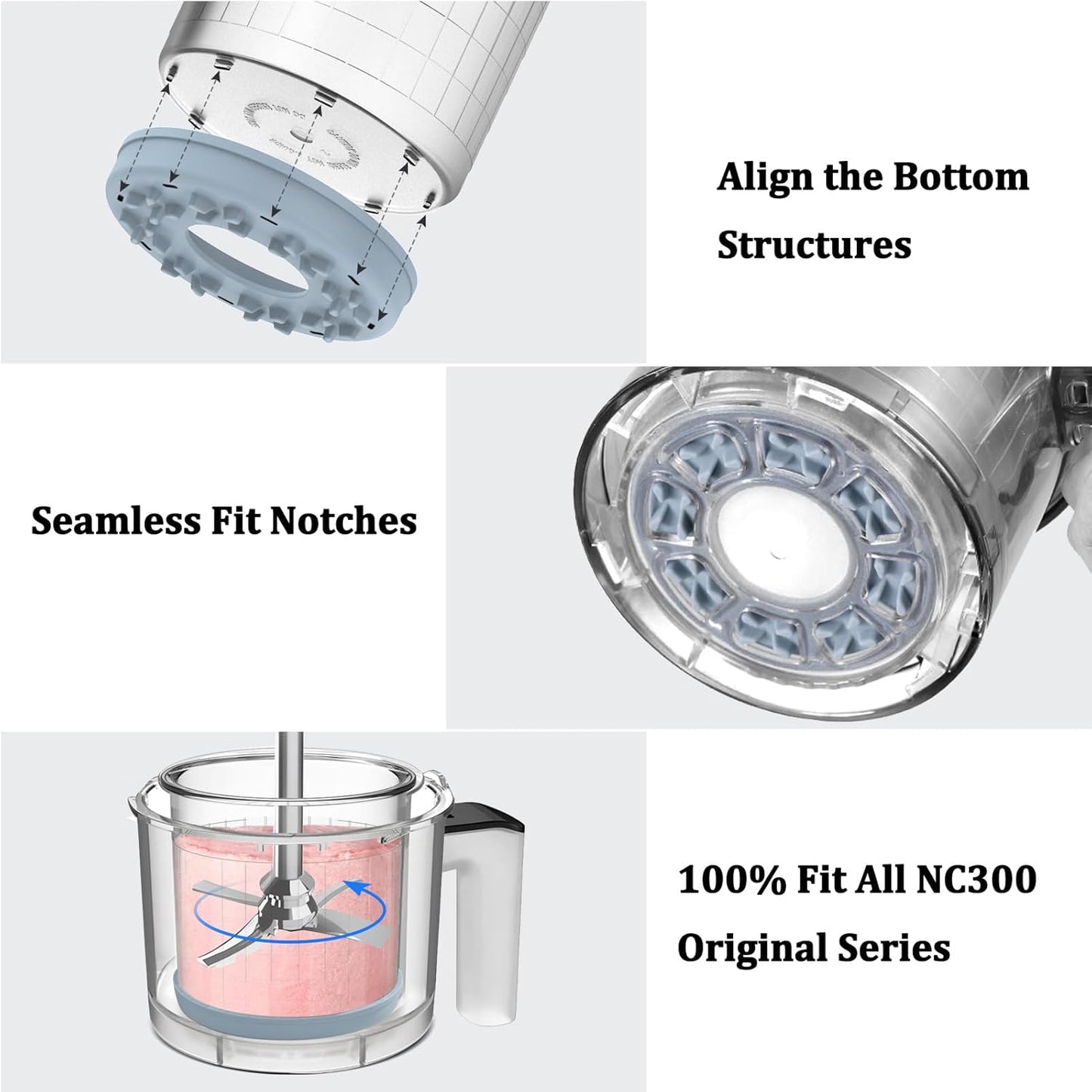 Ninja Creami Pints and Lids - 4 Pack 16oz Airtight Containers for NC299AMZ & NC300s Ice Cream Makers