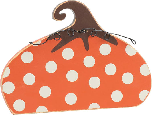 Pumpkin Home Décor Sign - Halloween Themed 5.5" x 4" by Primitives by Kathy