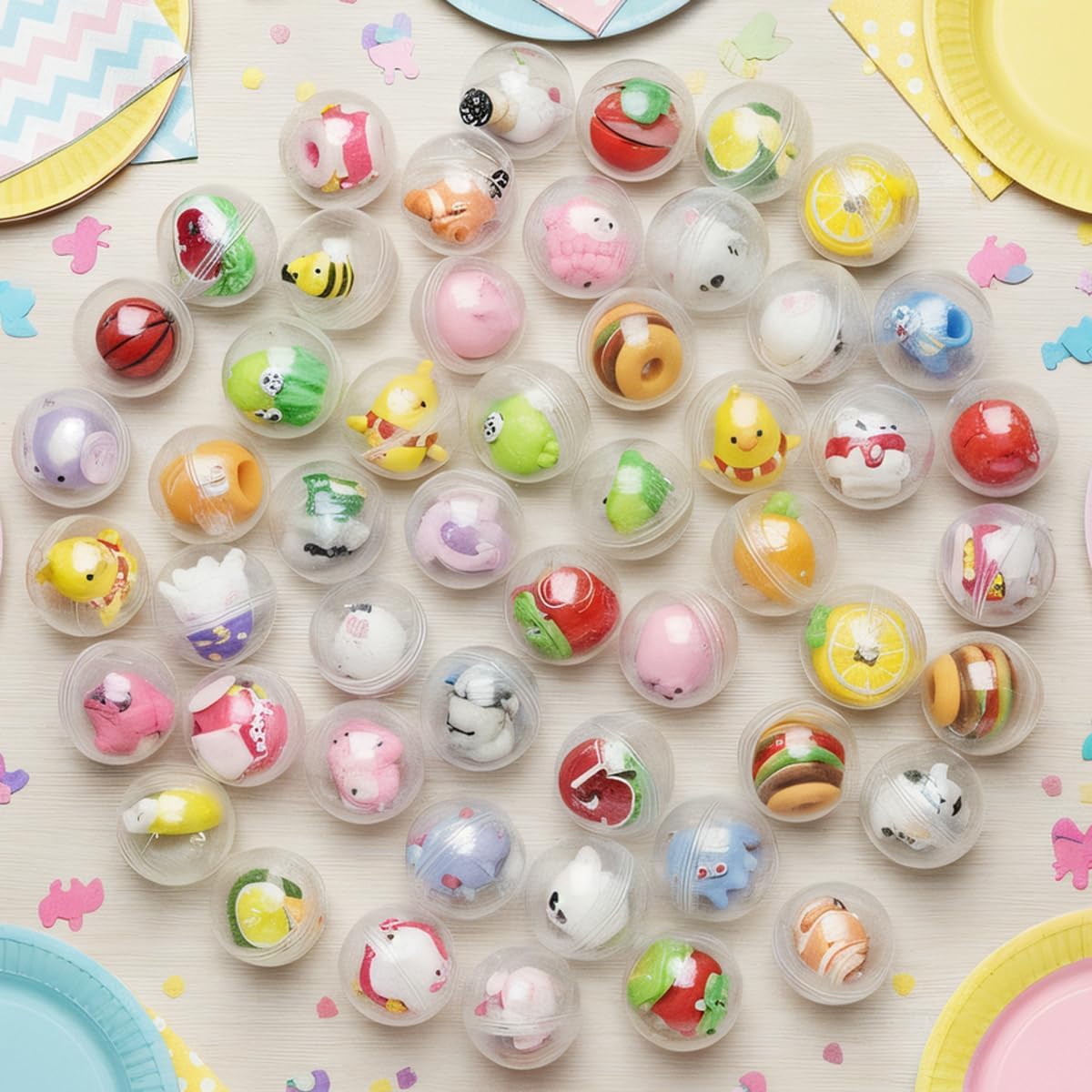 Skiennix Mini Kawaii Capsule Toys - 50-Piece Collection for Kids | Perfect for Goodie Bags & Classroom Prizes