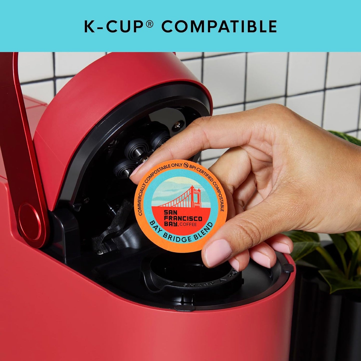 San Francisco Bay K-Cup Coffee Pods - Bay Bridge Blend | Medium Roast, 80 Count, Compostable