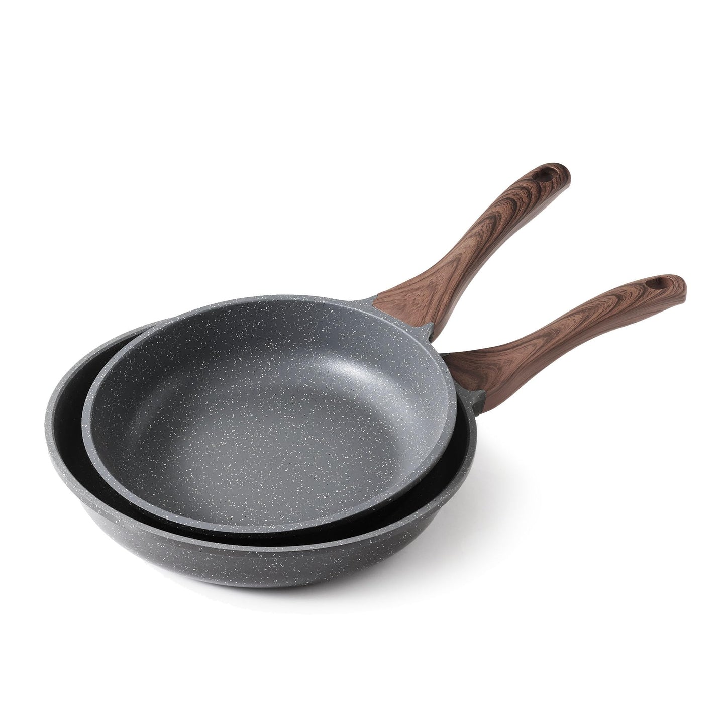SENSARTE Nonstick Frying Pan Skillets, Swiss Granite Coating Omelette Pans, Healthy Cookware Chef's Pans, Free of Intentionally Added PFOA (9.5+11 Inch)