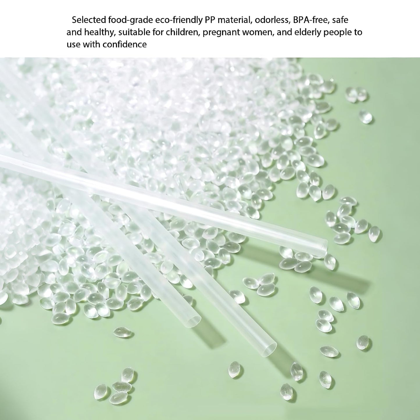 YAOSHENG [500 counts] Clear Straw 8.26" x 0.23" Individually Wrapped Straws, Flexible Drinking Straws, Disposable Bendy Plastic Straws (500, Transparent - (Paper Wrapped))
