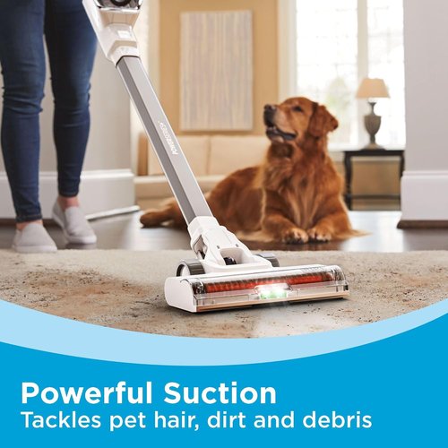 BLACK+DECKER 20V MAX Cordless Stick Vacuum Cleaner - Lightweight, Bagless, LED Lights, Gray, 44-Min Run Time