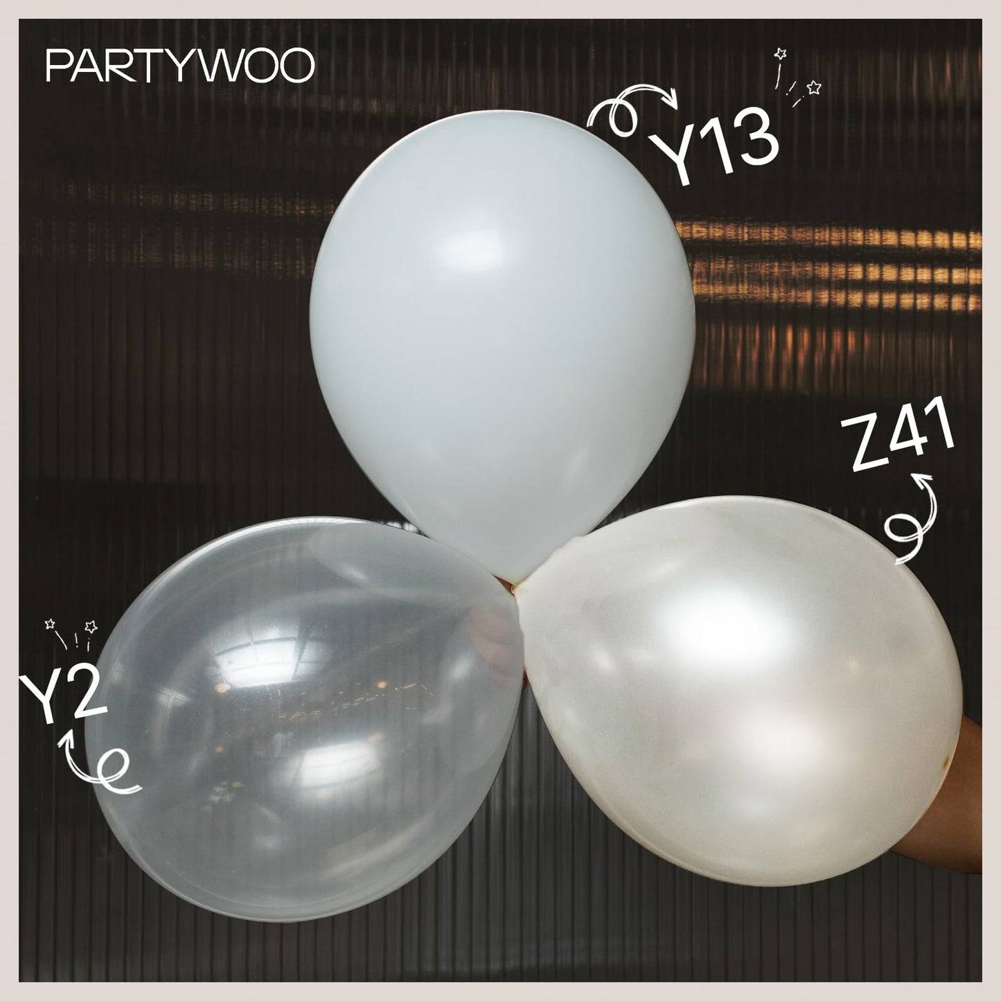 PartyWoo Pearl Beige Balloons 50pcs 12 Inch Off White Sand Cream Ivory Latex Helium Balloons for Graduation Anniversary Engagement Wedding Bridal Baby Shower Birthday Party Decorations White-Z41