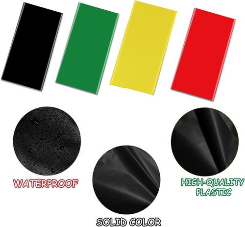 12Pcs Disposable Tablecloths by [Brand Name] - Rectangular Red, Black, Green & Yellow for Party Decor (54x108 Inch)