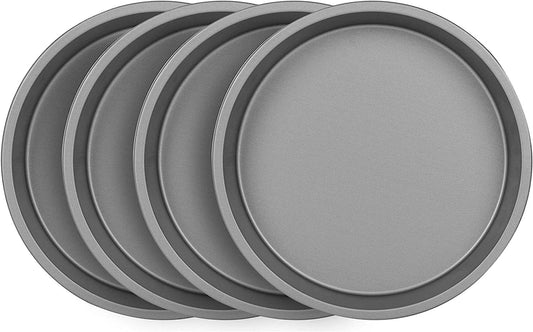 Baker Eze Nonstick 9-Inch Round Cake Pans, Set of 4, Gray