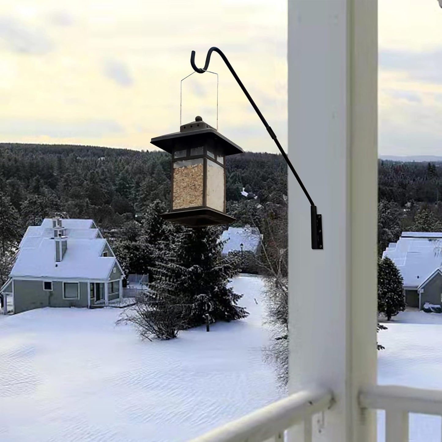 Juegoal Heavy Duty Deck Hook - 25" or 36" Wall Mounted Plant Bracket for Bird Feeders & Lanterns
