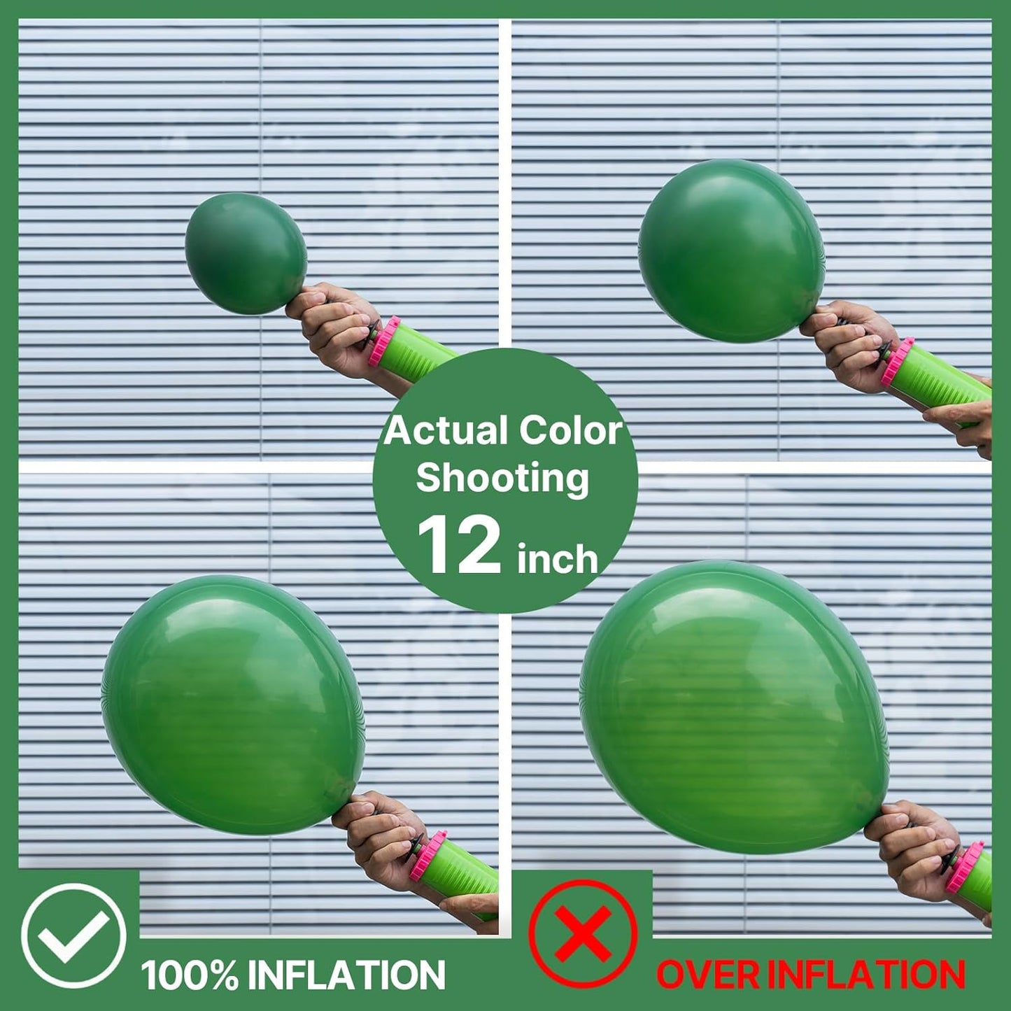 PartyWoo Dark Green Balloons - 152-Piece Emerald Balloon Arch Kit for Birthday & Graduation Decor