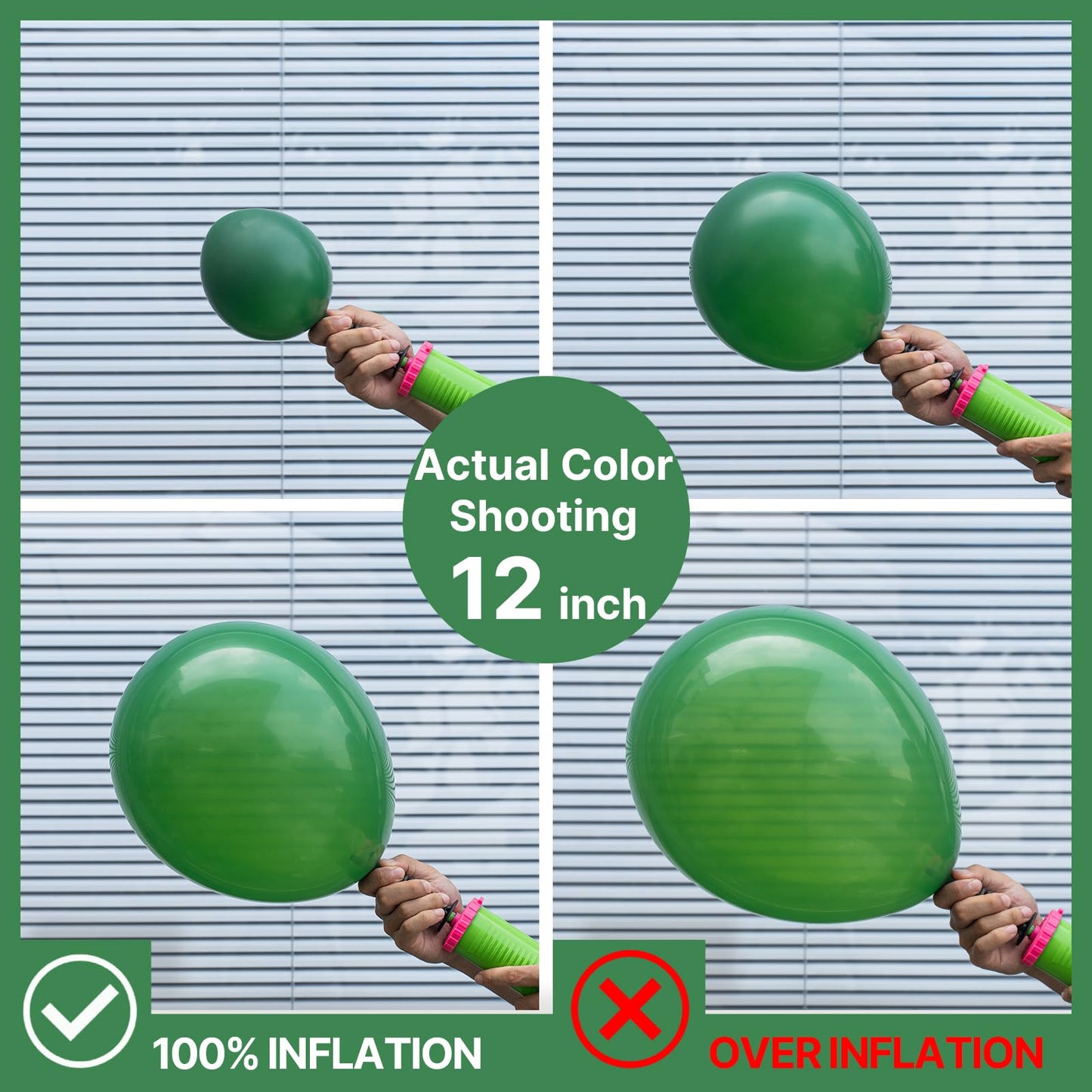 PartyWoo Dark Green Balloons 100pcs 12 Inch Emerald Hunter Forest Green Balloons for Wedding Boy Baby Shower Birthday Christmas Graduation Dinosaur Jungle Golf Theme Party Decorations Green-Y56