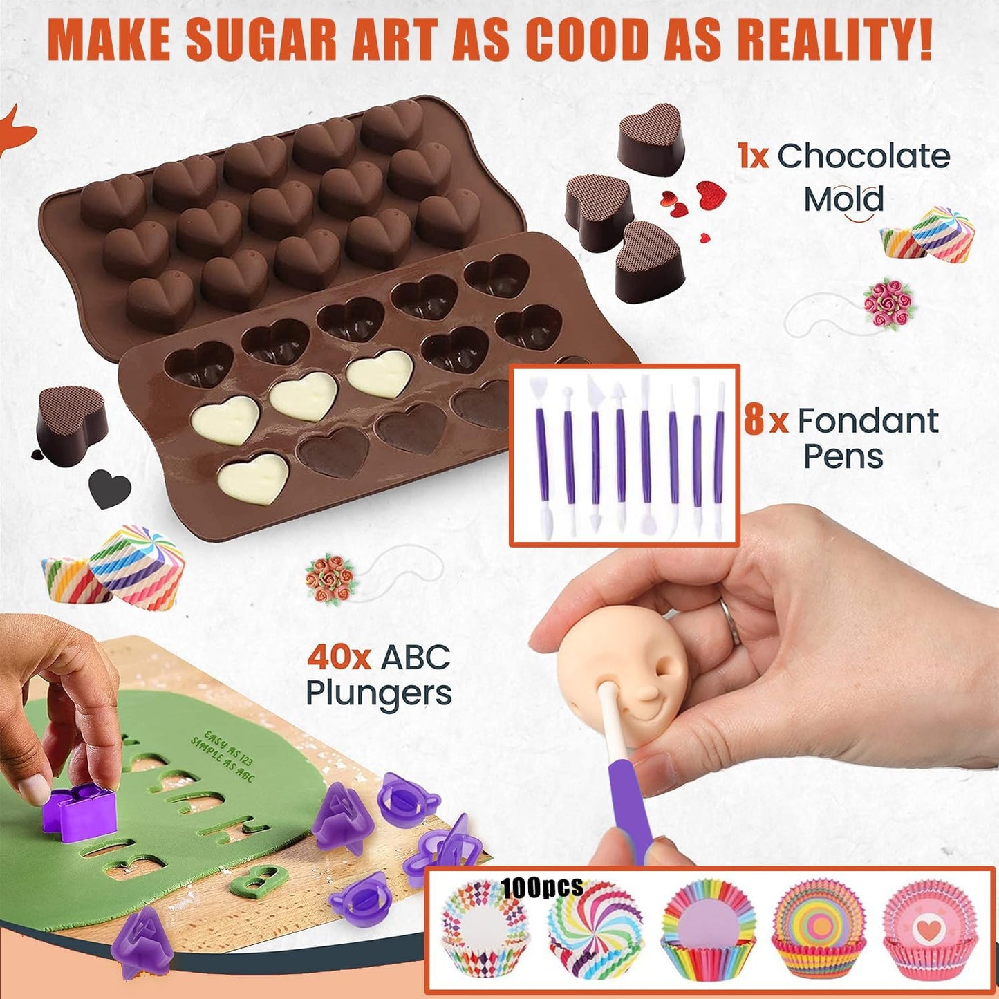 540PCS Cake Decorating Kit | Complete Baking Supplies Set with 4 Springform Pans & Rotating Turntable