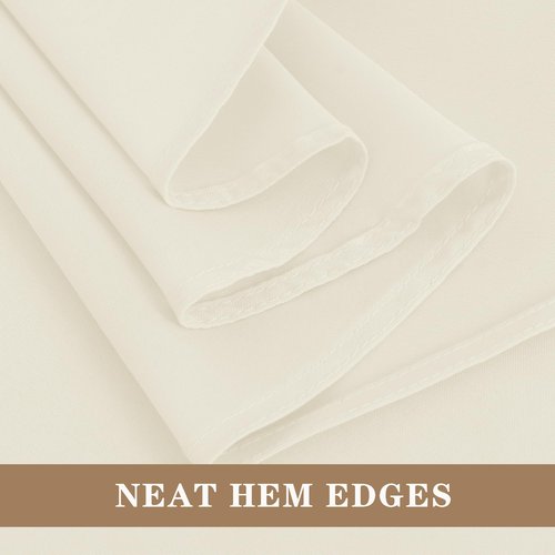 Fitable 6 Pack Ivory Round Table Clothes - 70 Inches in Diameter - Stain Resistant and Washable Tablecloths, Polyester Fabric Table Covers for Wedding, Party, Banquet, Gathering